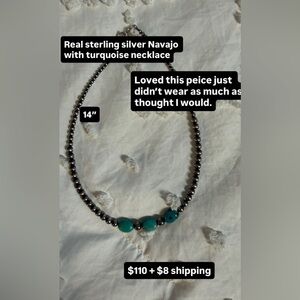 Turquoise and Silver Beaded Necklace
